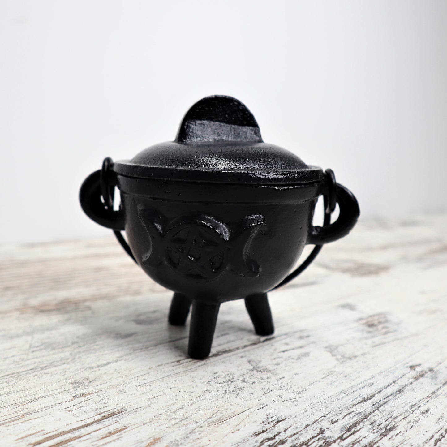 Triple Moon Cast Iron Cauldron | 7.5cm | Protection, Cleansing & Ritual Power