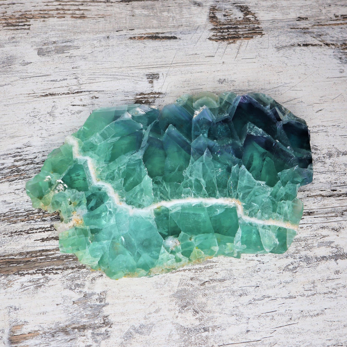 Fluorite Slab | 1.75kg Statement Piece | Focus, Flow & Crystal Clarity