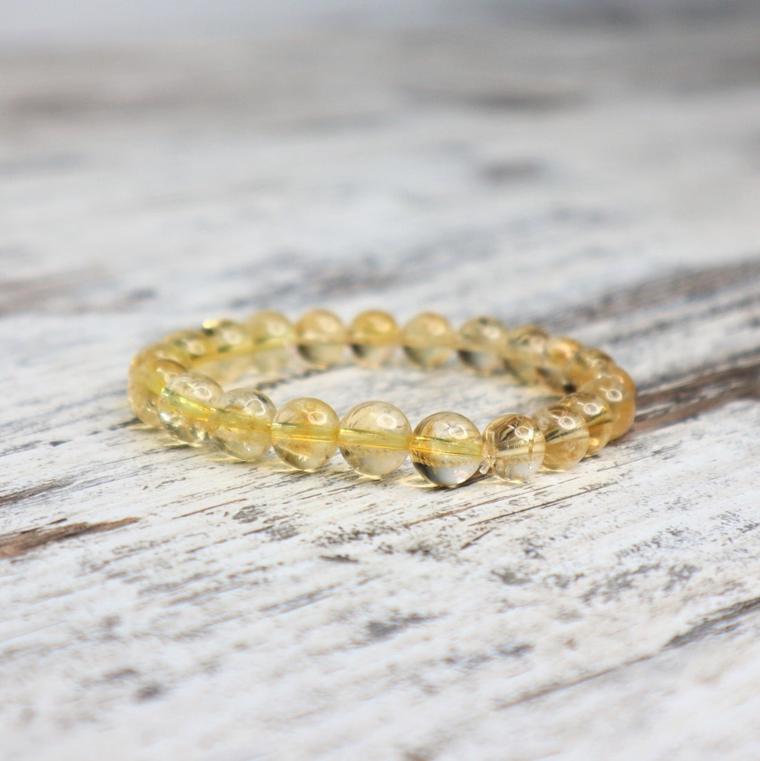Citrine Bead Bracelet | 8mm | Abundance, Positivity &amp; Empowered Confidence
