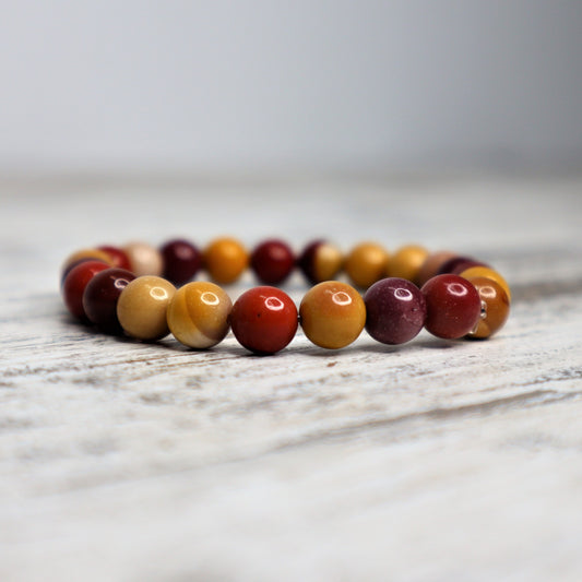 Mookaite Bead Bracelet | 8mm | Inner Strength, Vitality & Fearless Decision-Making