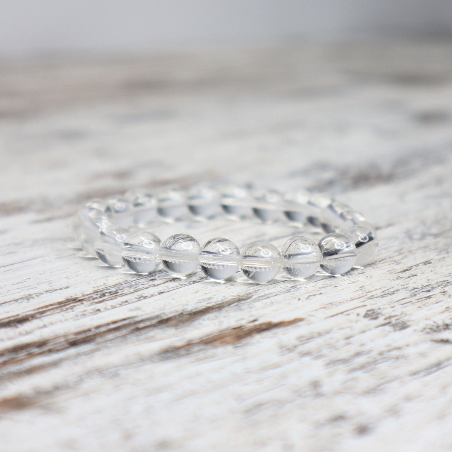 Clear Quartz Bead Bracelet | 8mm | Clarity, Amplification & Divine Alignment