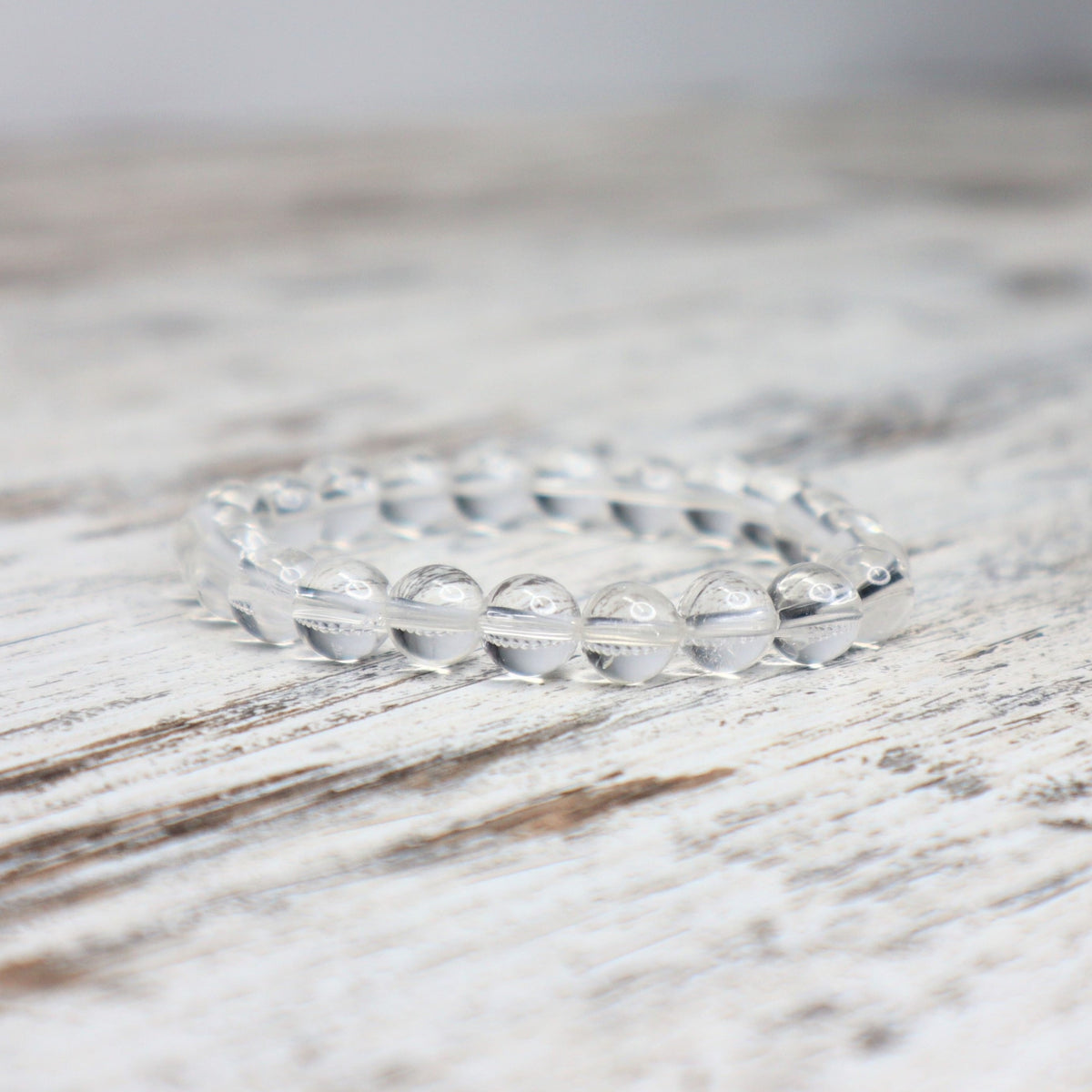 Clear Quartz Bead Bracelet | 8mm | Clarity, Amplification &amp; Divine Alignment