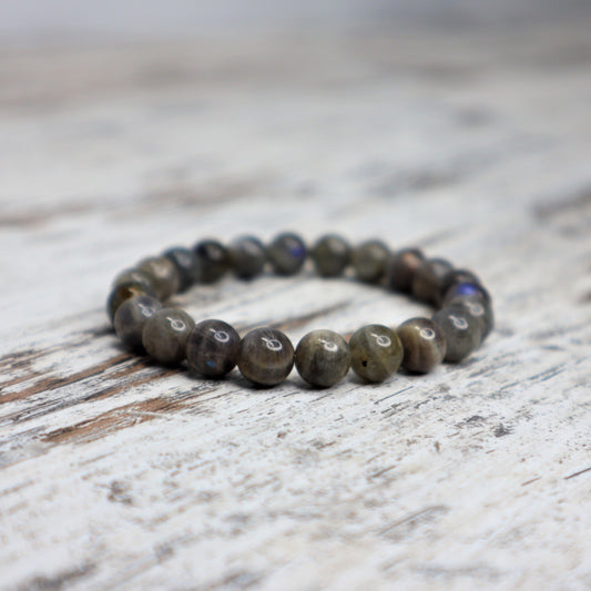 Labradorite Bead Bracelet | 8mm | Transformation, Intuition & Protection