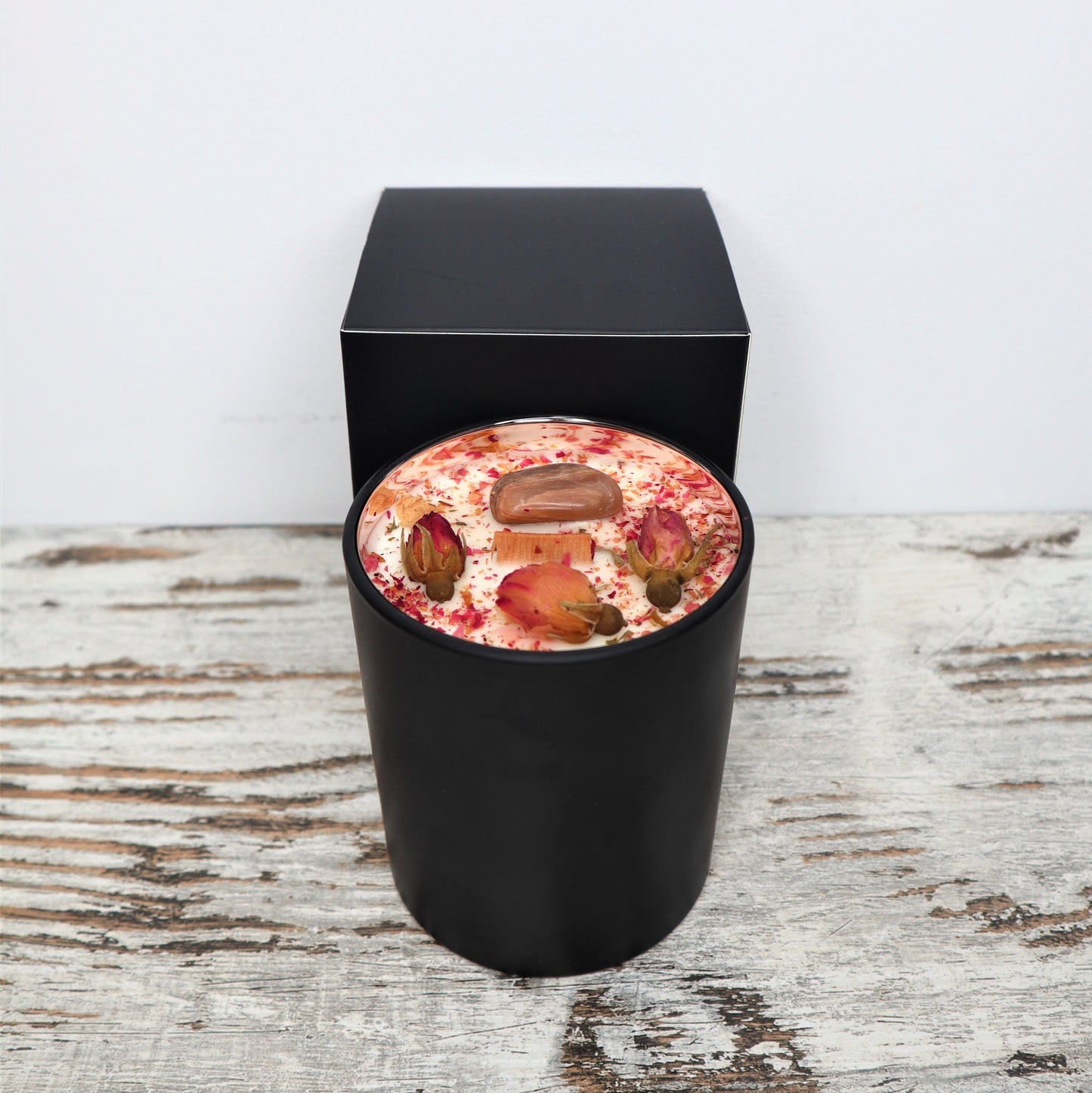 'New Beginnings' Soy Candle | Peach Moonstone