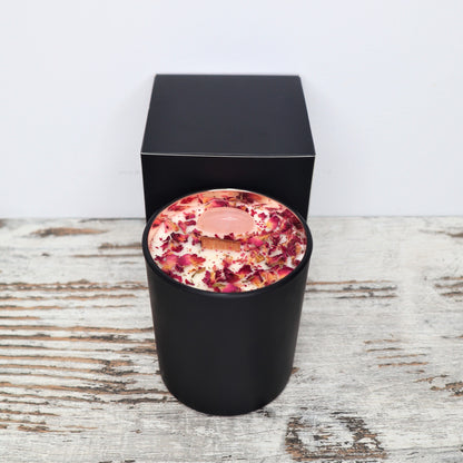 ‘Love Conquers All’ Soy Candle | Rose Quartz
