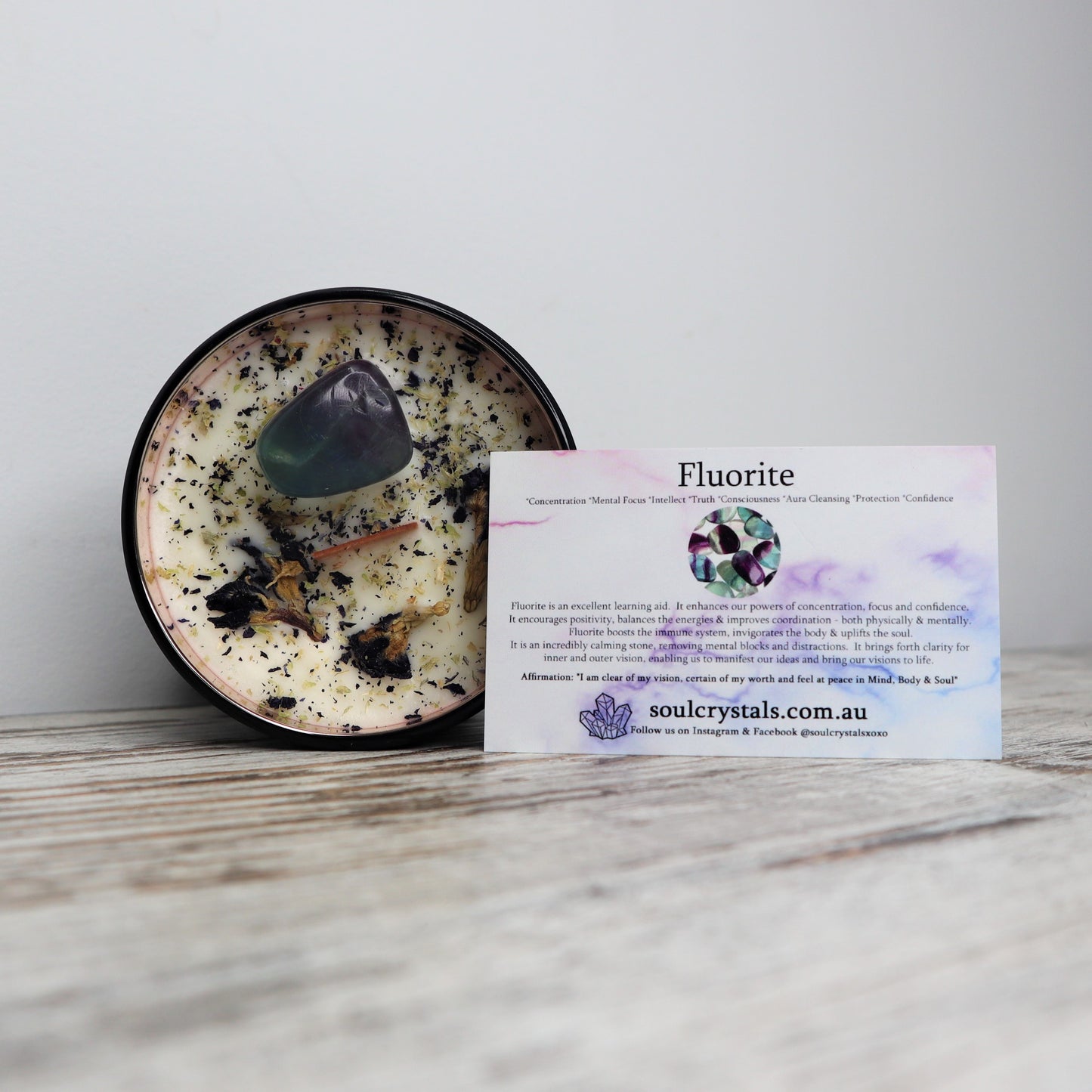 'Study Buddy' Soy Candle | Fluorite