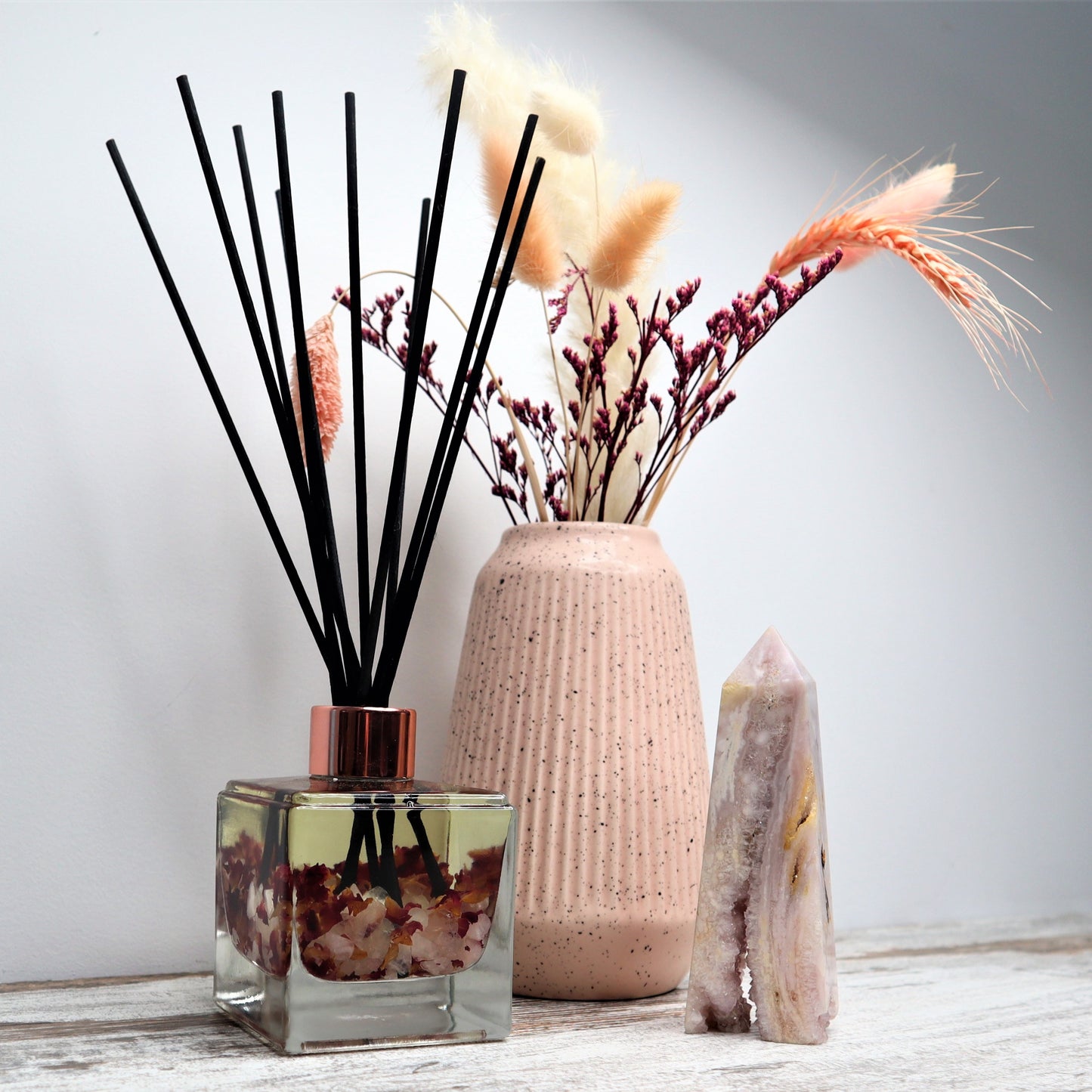 ‘Love Conquers All’ Reed Diffuser | Rose Quartz