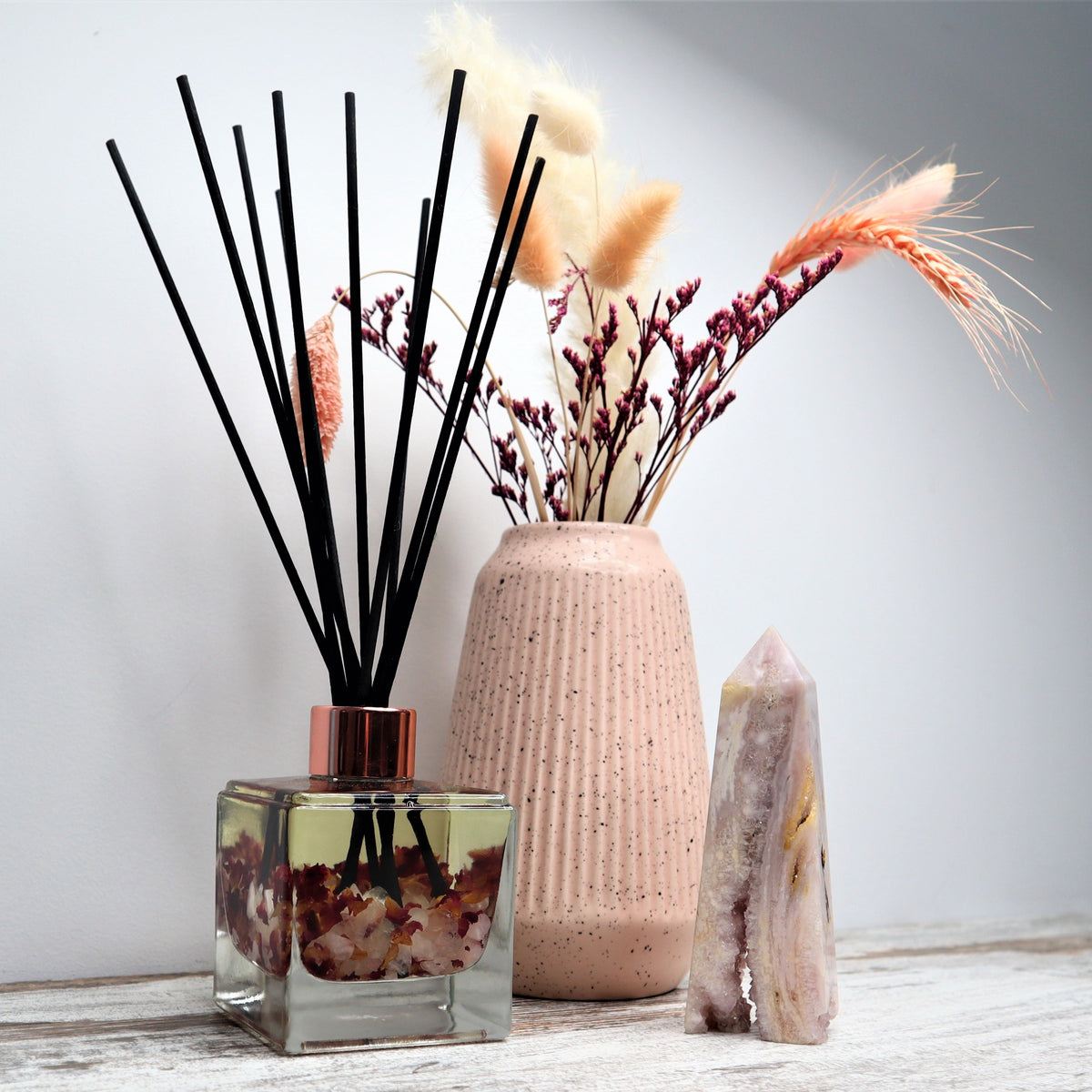 ‘Love Conquers All’ Reed Diffuser | Rose Quartz