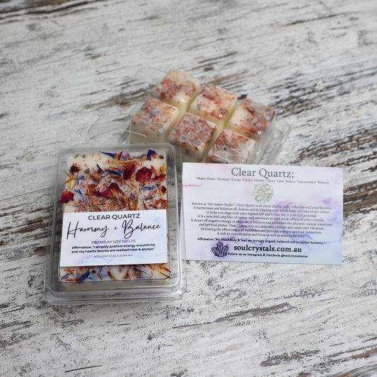 'Harmony + Balance' Soy Wax Melts | Clear Quartz