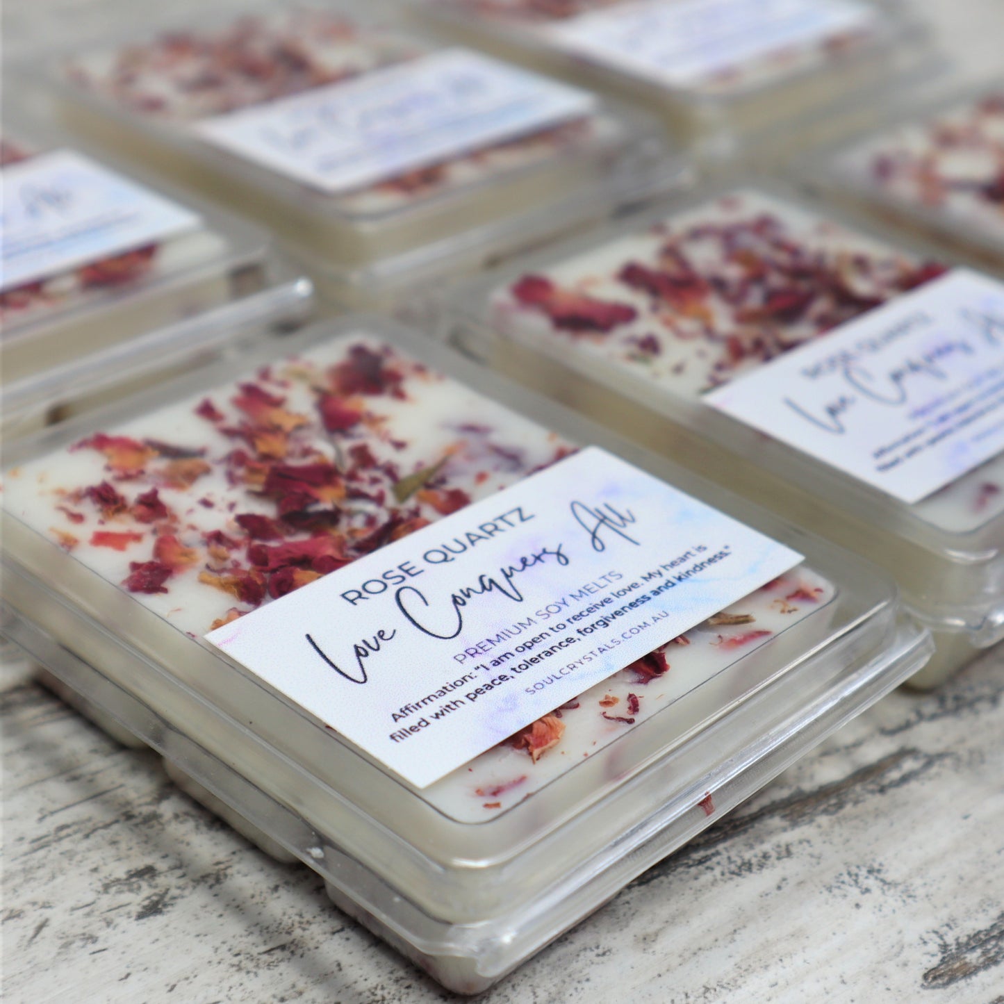 ‘Love Conquers All’ Soy Wax Melts | Rose Quartz