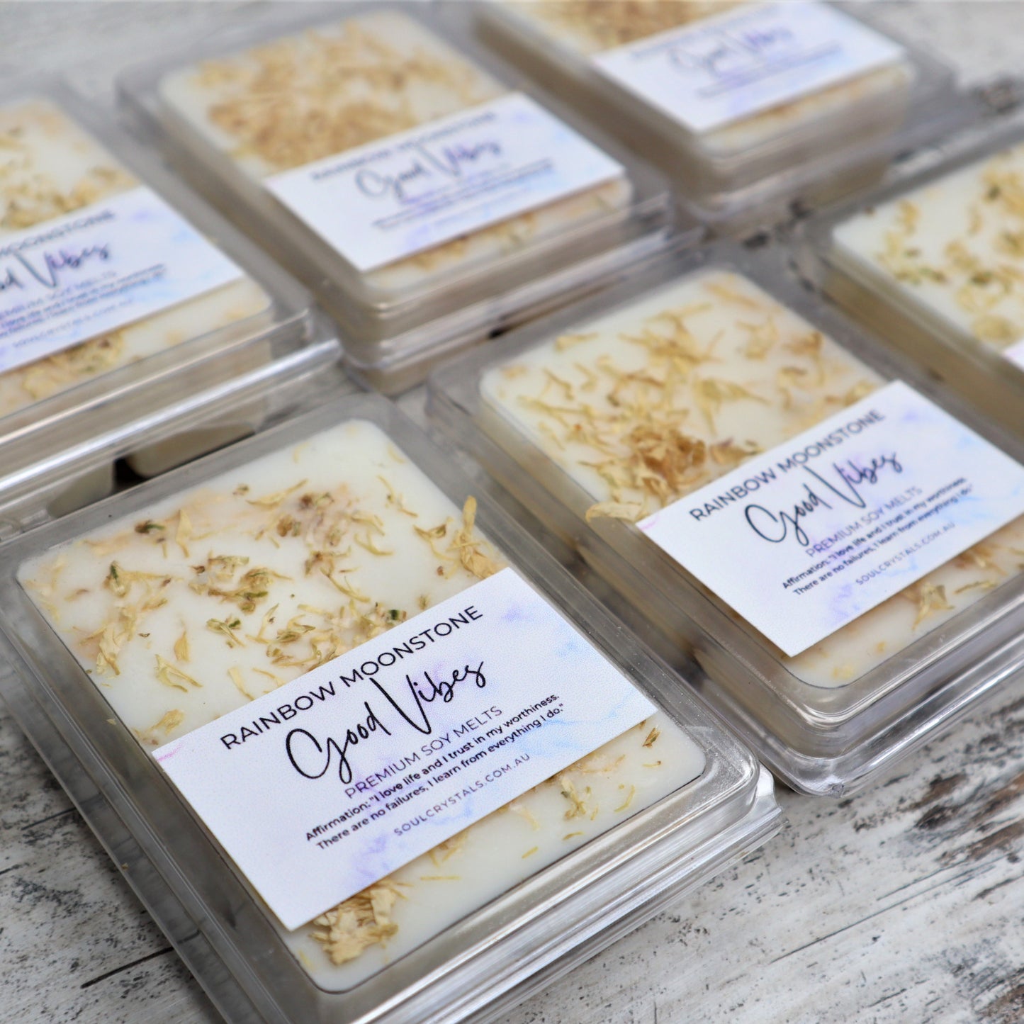 'Good Vibes' Soy Wax Melts | Rainbow Moonstone