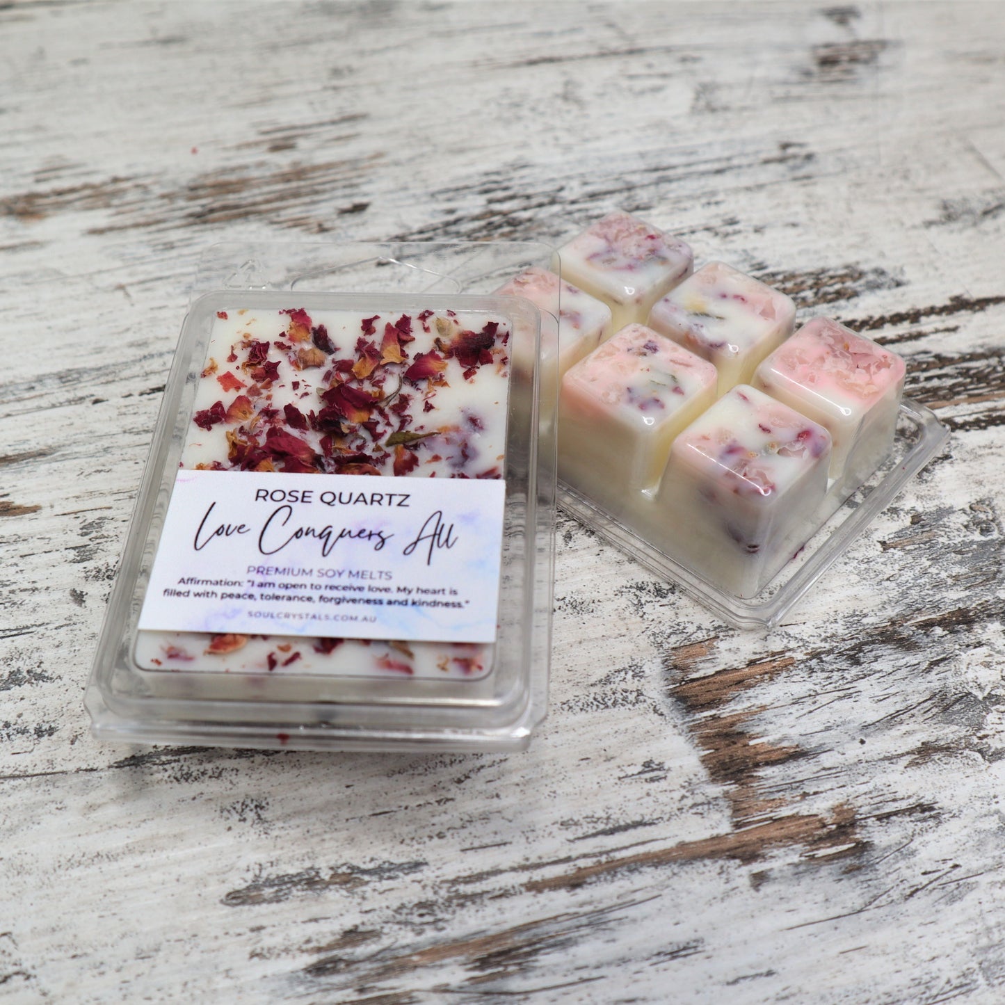 ‘Love Conquers All’ Soy Wax Melts | Rose Quartz