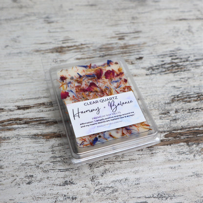 'Harmony + Balance' Soy Wax Melts | Clear Quartz