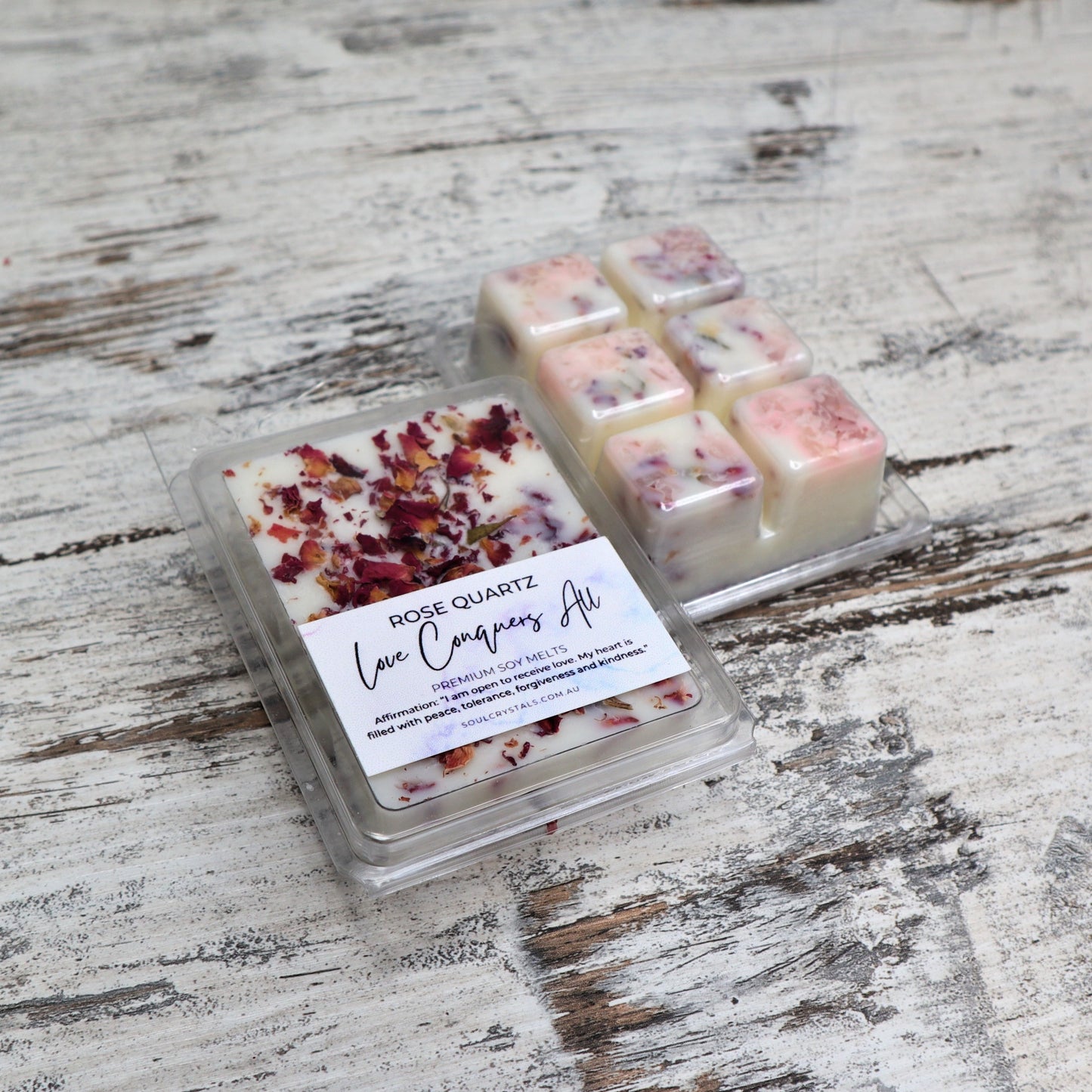 ‘Love Conquers All’ Soy Wax Melts | Rose Quartz