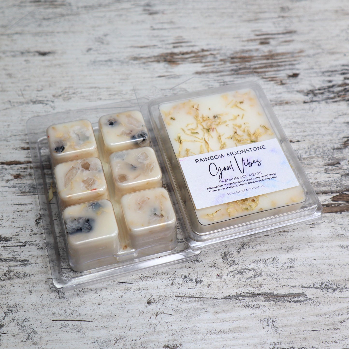 'Good Vibes' Soy Wax Melts | Rainbow Moonstone