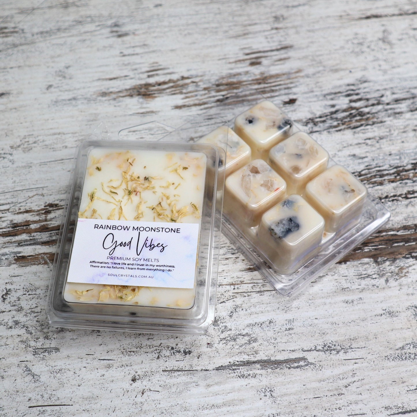 'Good Vibes' Soy Wax Melts | Rainbow Moonstone