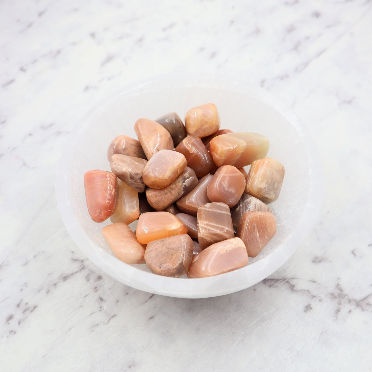 Peach Moonstone Tumble | Divine Femininity, Emotional Harmony &amp; Inner Glow