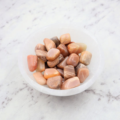 Peach Moonstone Tumble | Divine Femininity, Emotional Harmony & Inner Glow