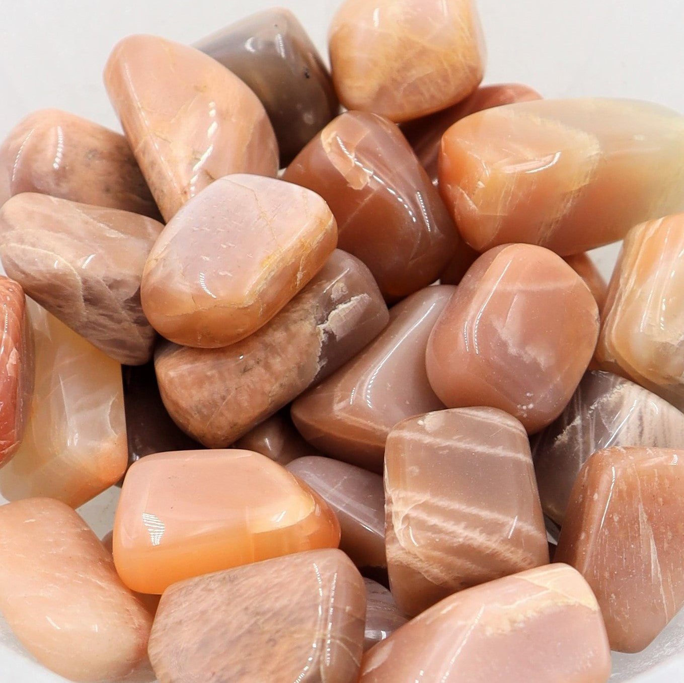 Peach Moonstone Tumble | Divine Femininity, Emotional Harmony & Inner Glow