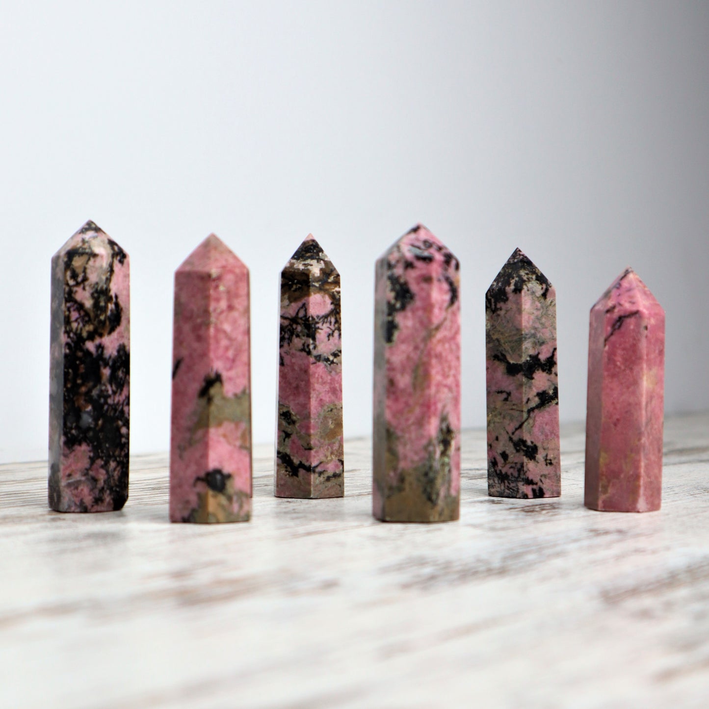 Rhodonite Point | Emotional Healing, Compassion & Heart Strength