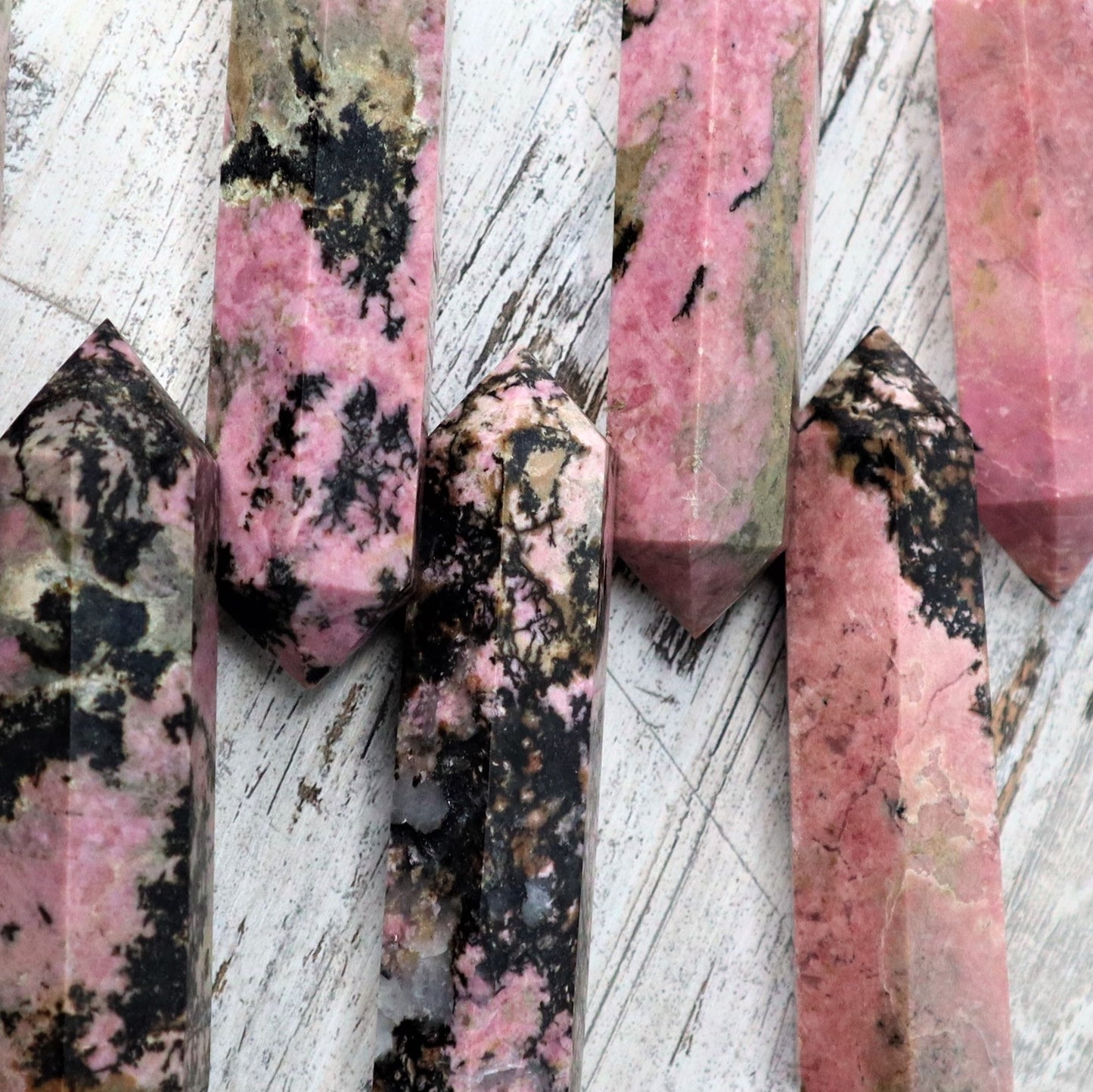 Rhodonite Point | Emotional Healing, Compassion & Heart Strength
