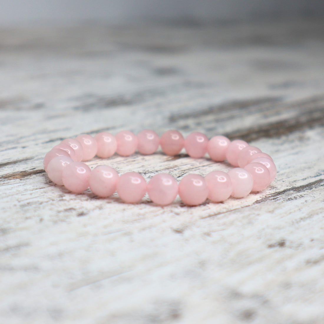 Rose Quartz Bead Bracelet | 8mm | Love, Self-Worth &amp; Emotional Healing
