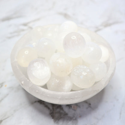 Selenite Tumble | Aura Cleansing, Clarity & Divine Protection
