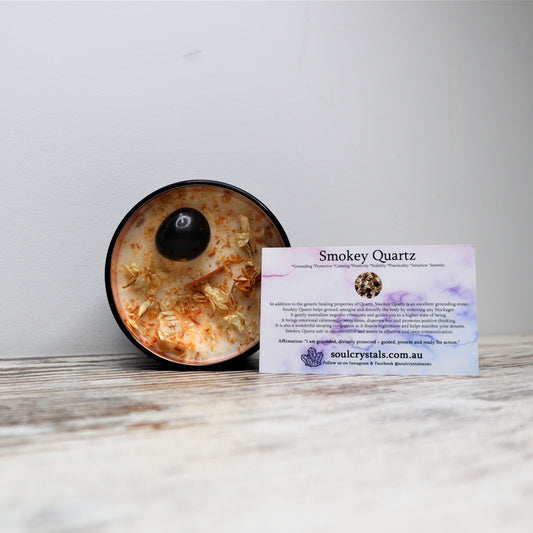 'Grounded Warrior' Soy Candle | Smokey Quartz