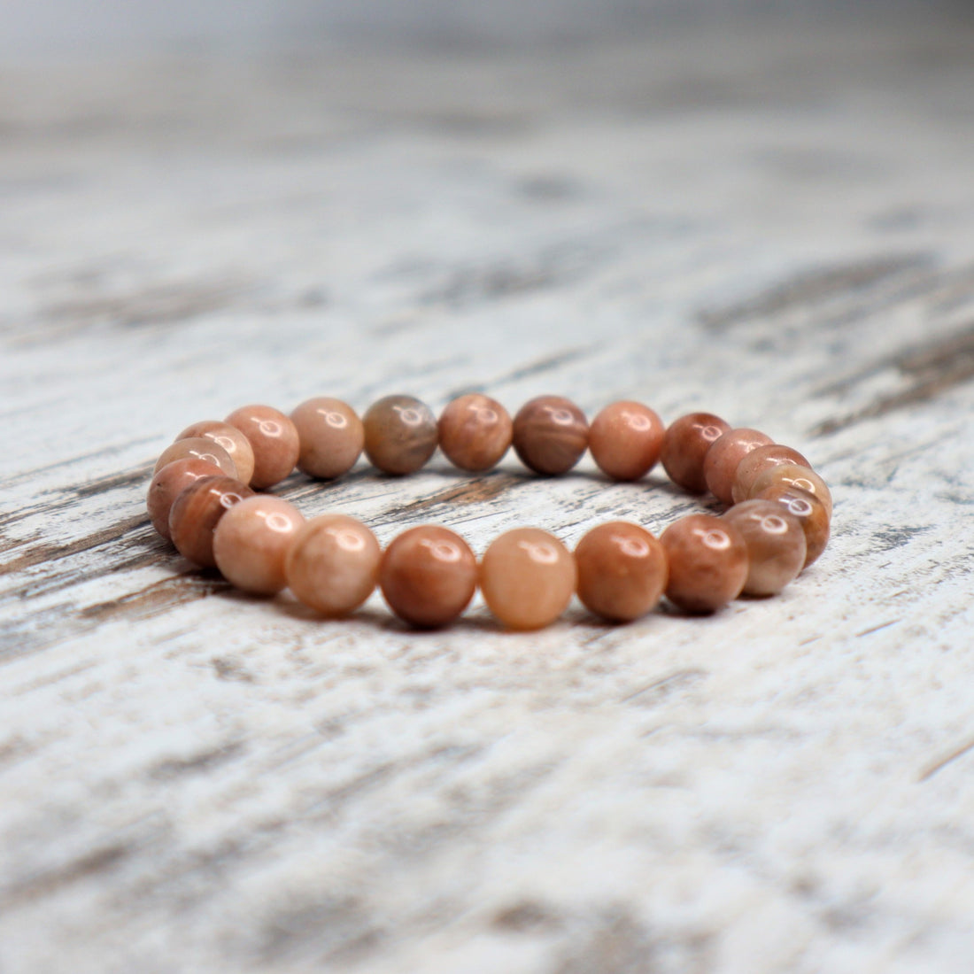 Sunstone Bead Bracelet | 8mm | Joy, Confidence &amp; Radiant Self-Worth