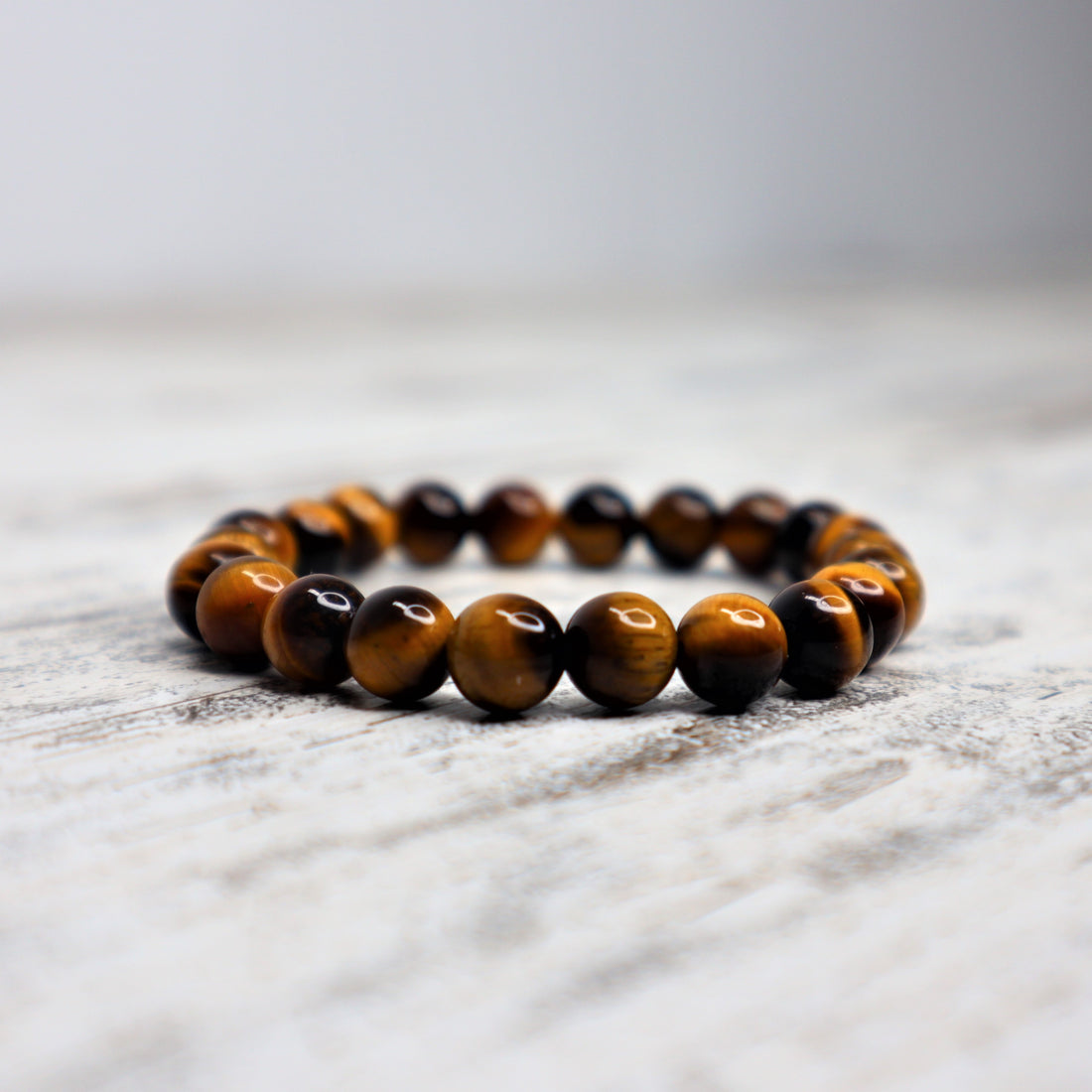 Tiger Eye Bead Bracelet | 8mm | Confidence, Courage &amp; Inner Strength