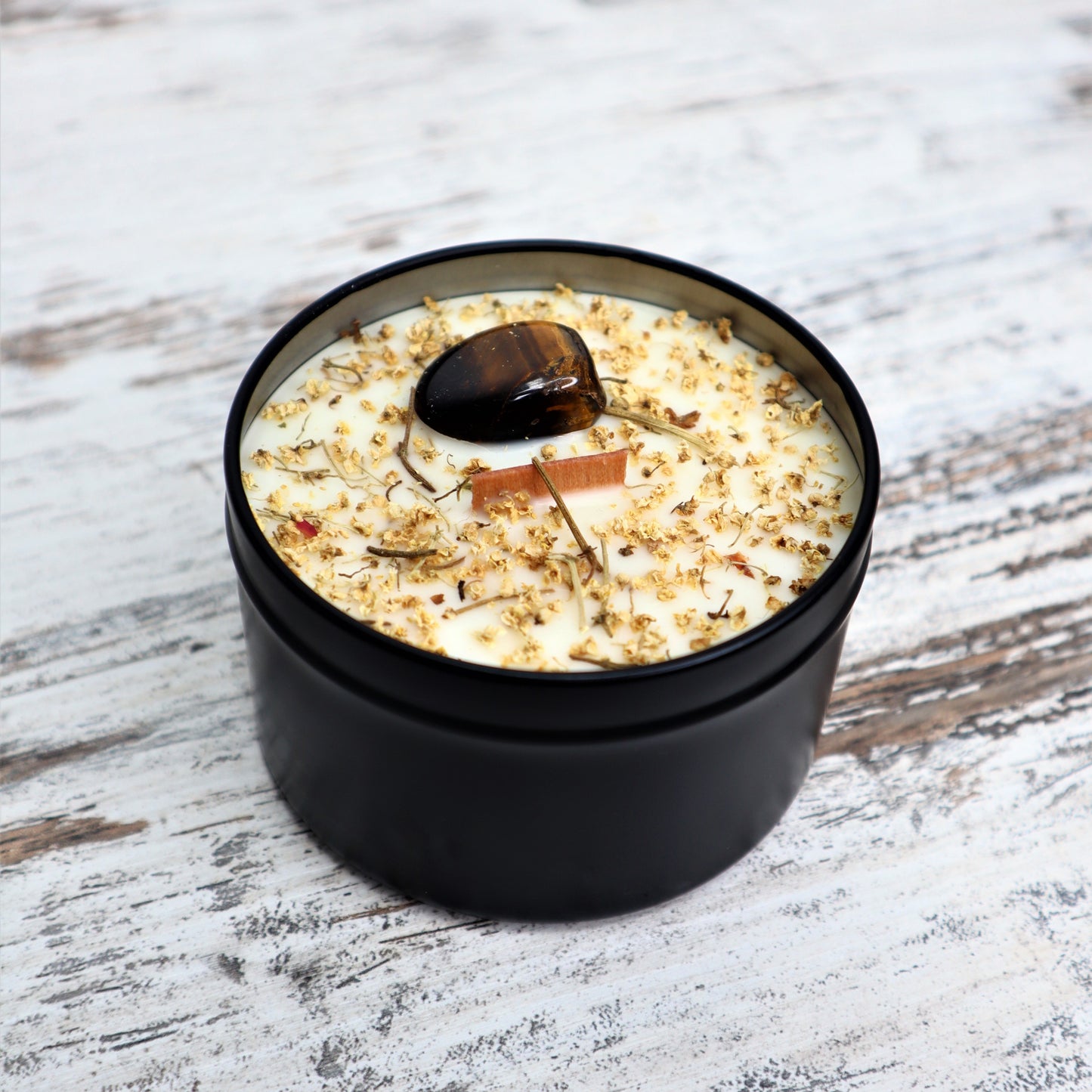 'Brave + Empowered' Soy Candle Tin | Tiger Eye