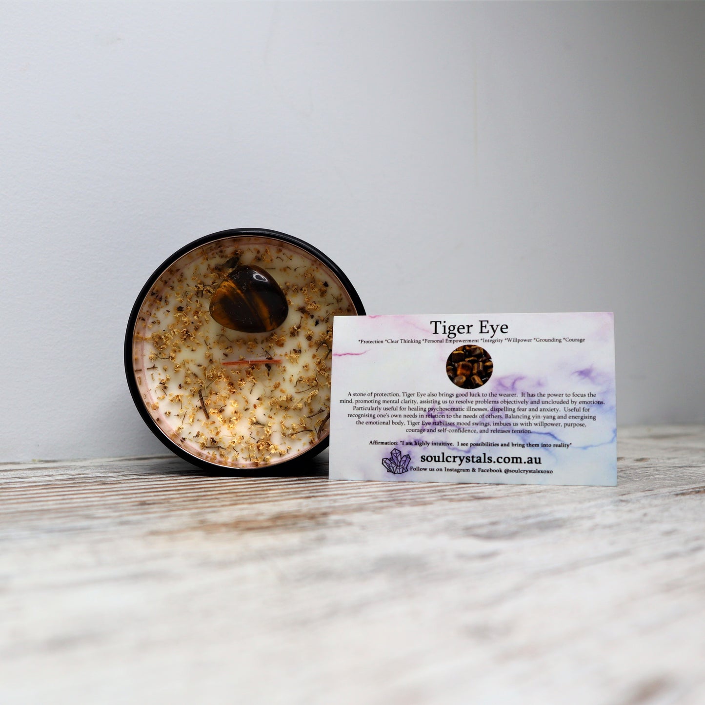 'Brave + Empowered' Soy Candle | Tiger Eye