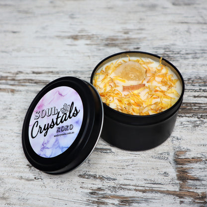 'Dream, Believe, Achieve' Soy Candle Tin | Citrine
