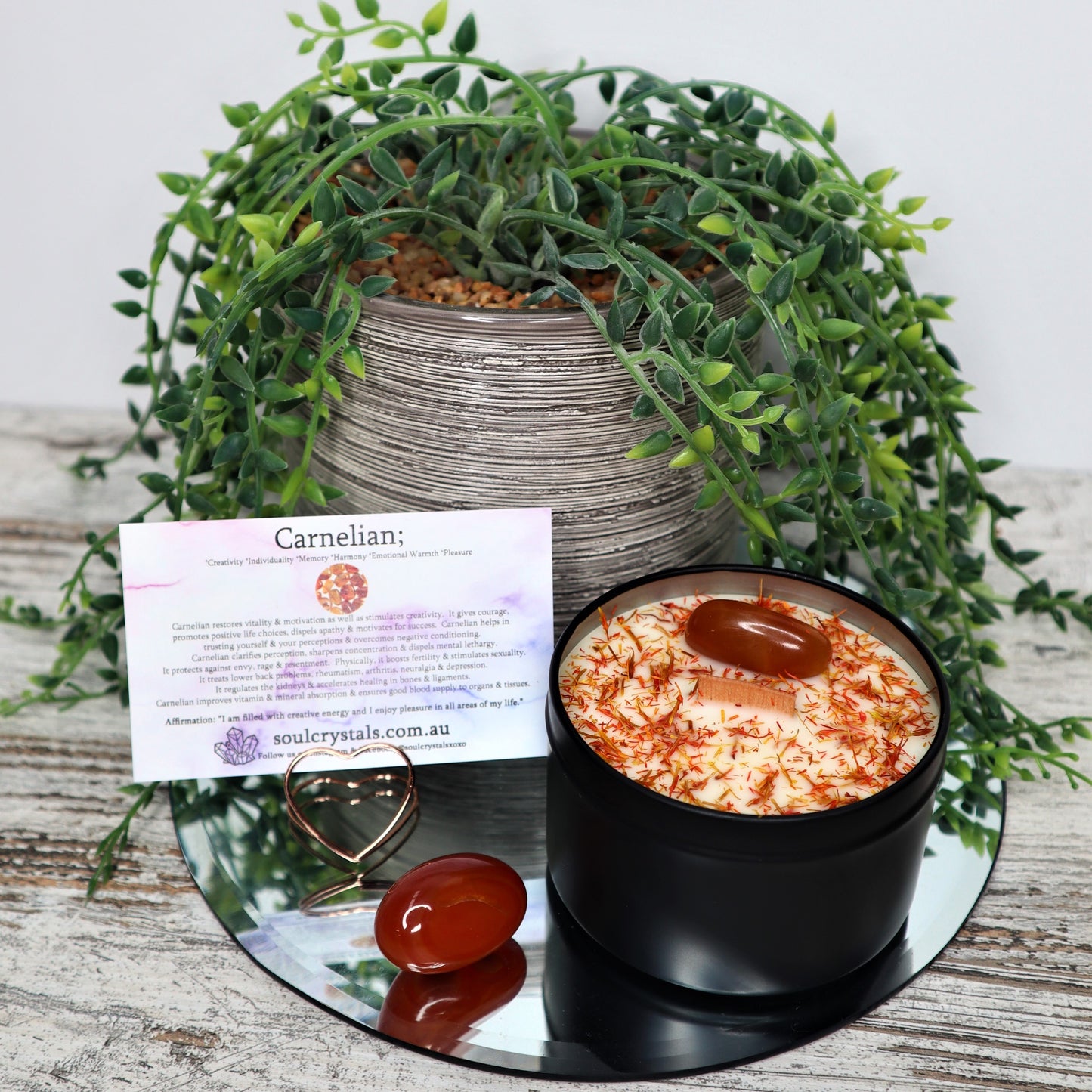 'Creative + Inspired' Soy Candle Tin | Carnelian