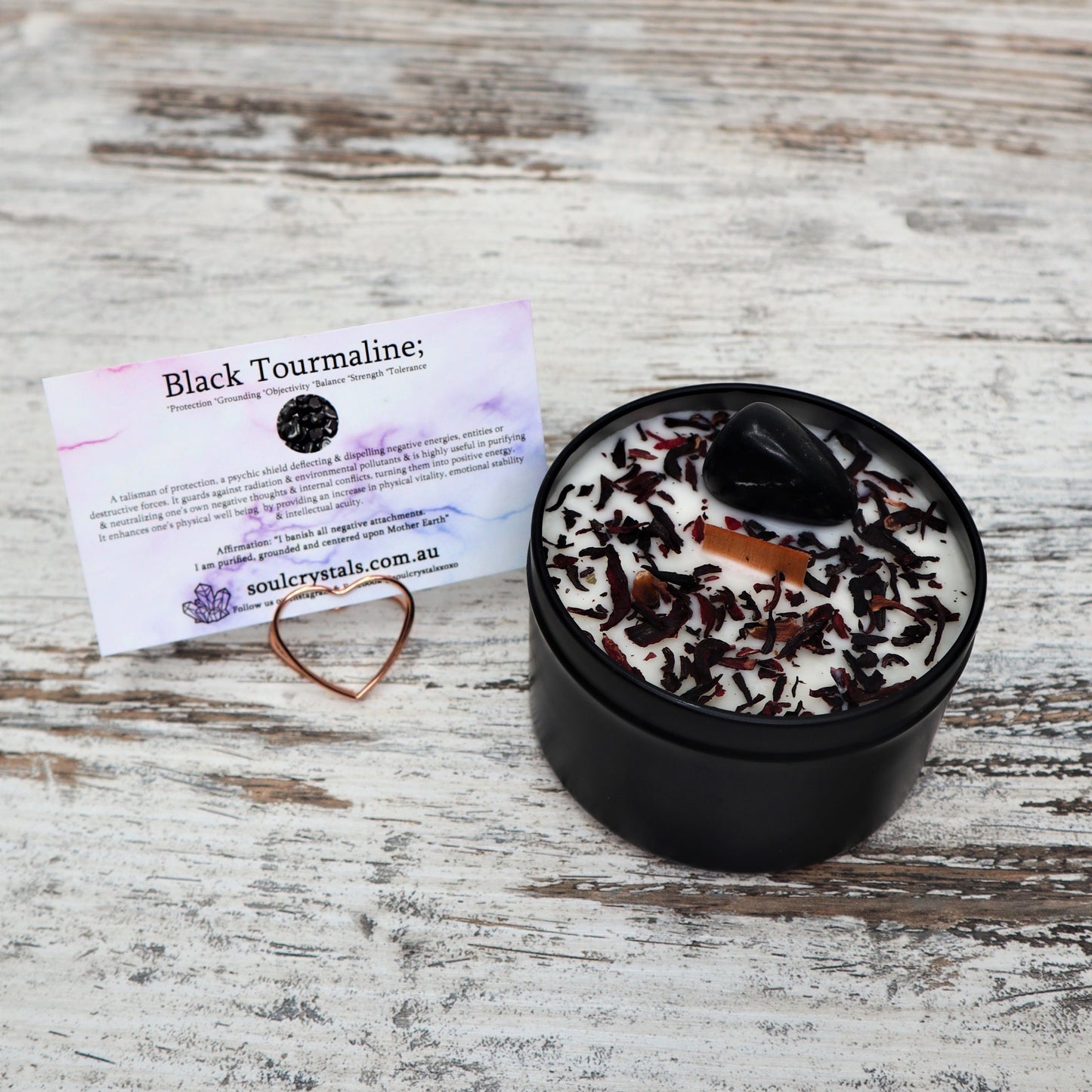 'The Protector' Soy Candle Tin | Black Tourmaline