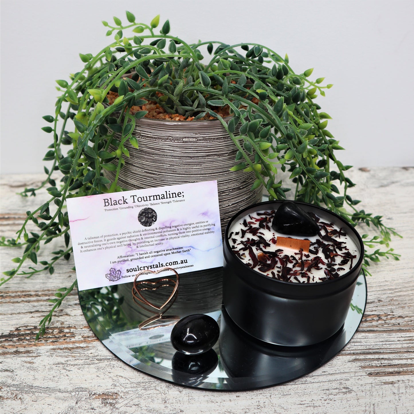 'The Protector' Soy Candle Tin | Black Tourmaline