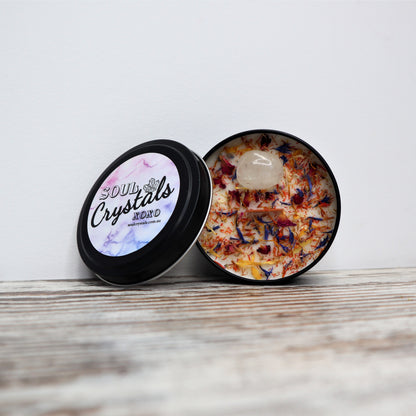 'Harmony + Balance' Soy Candle Tin | Clear Quartz