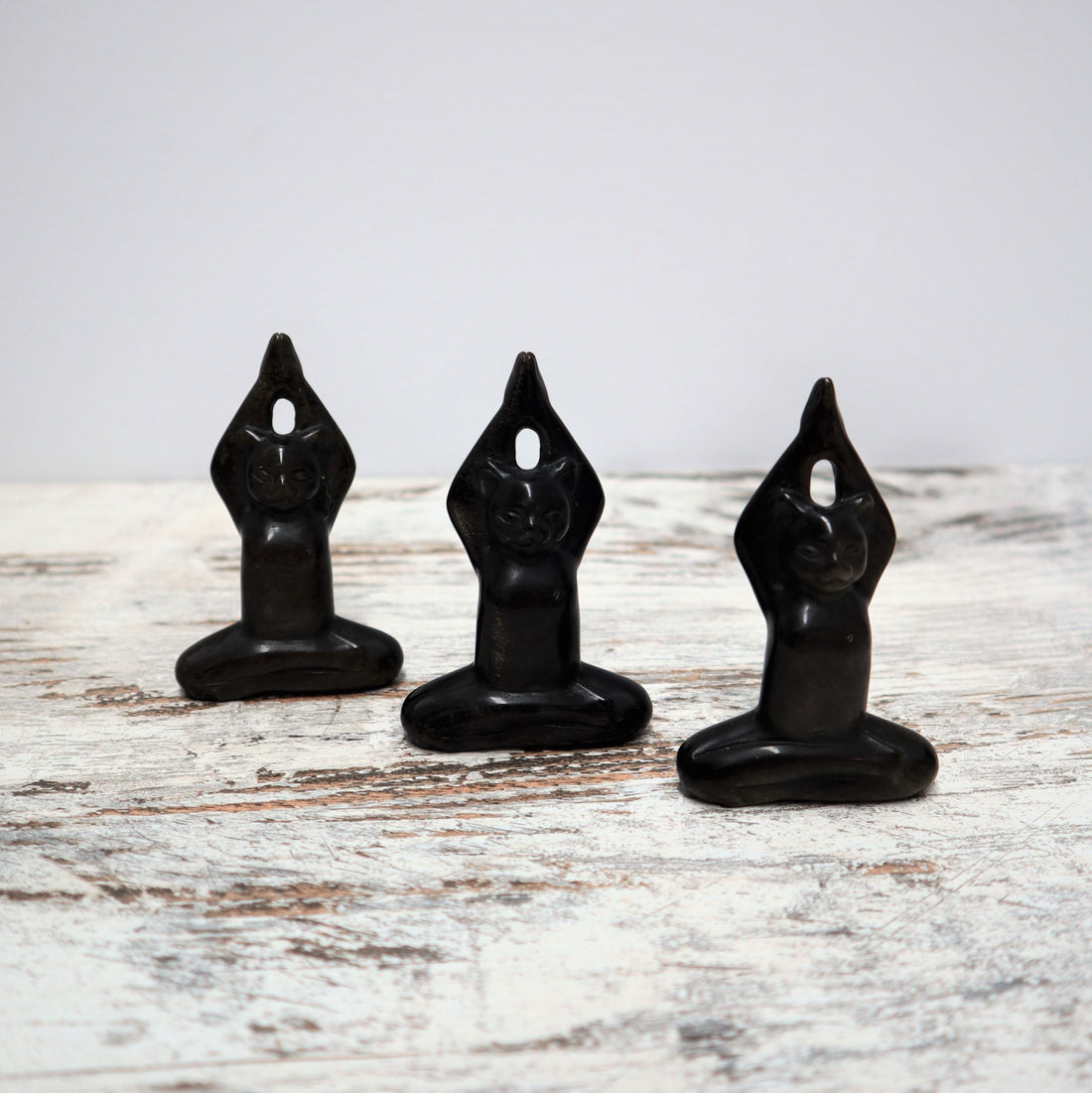 Gold Sheen Obsidian Yoga Cat | Intuitively Chosen | Protection, Focus &amp; Inner Power