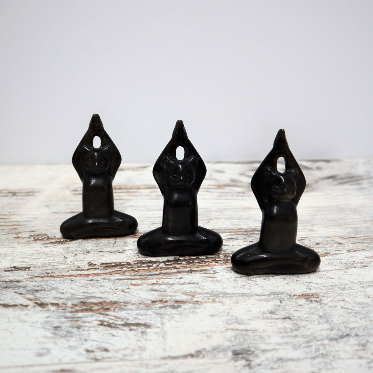 Gold Sheen Obsidian Yoga Cat | Intuitively Chosen | Protection, Focus &amp; Inner Power