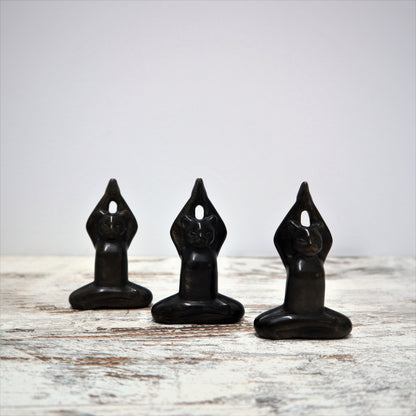 Gold Sheen Obsidian Yoga Cat | Intuitively Chosen | Protection, Focus & Inner Power